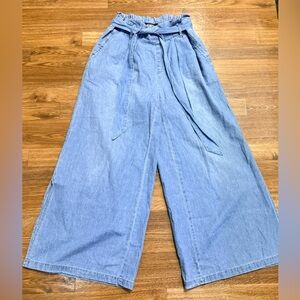 ReWash lightweight cotton high waisted wide leg palazzo pants elastic waist XS